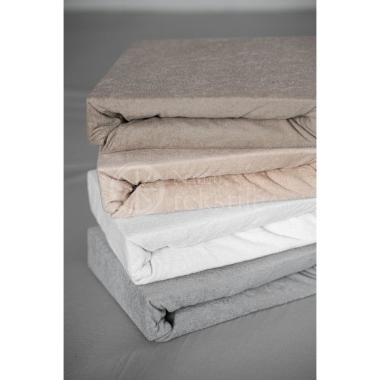 Terry sheet with rubber (beige)